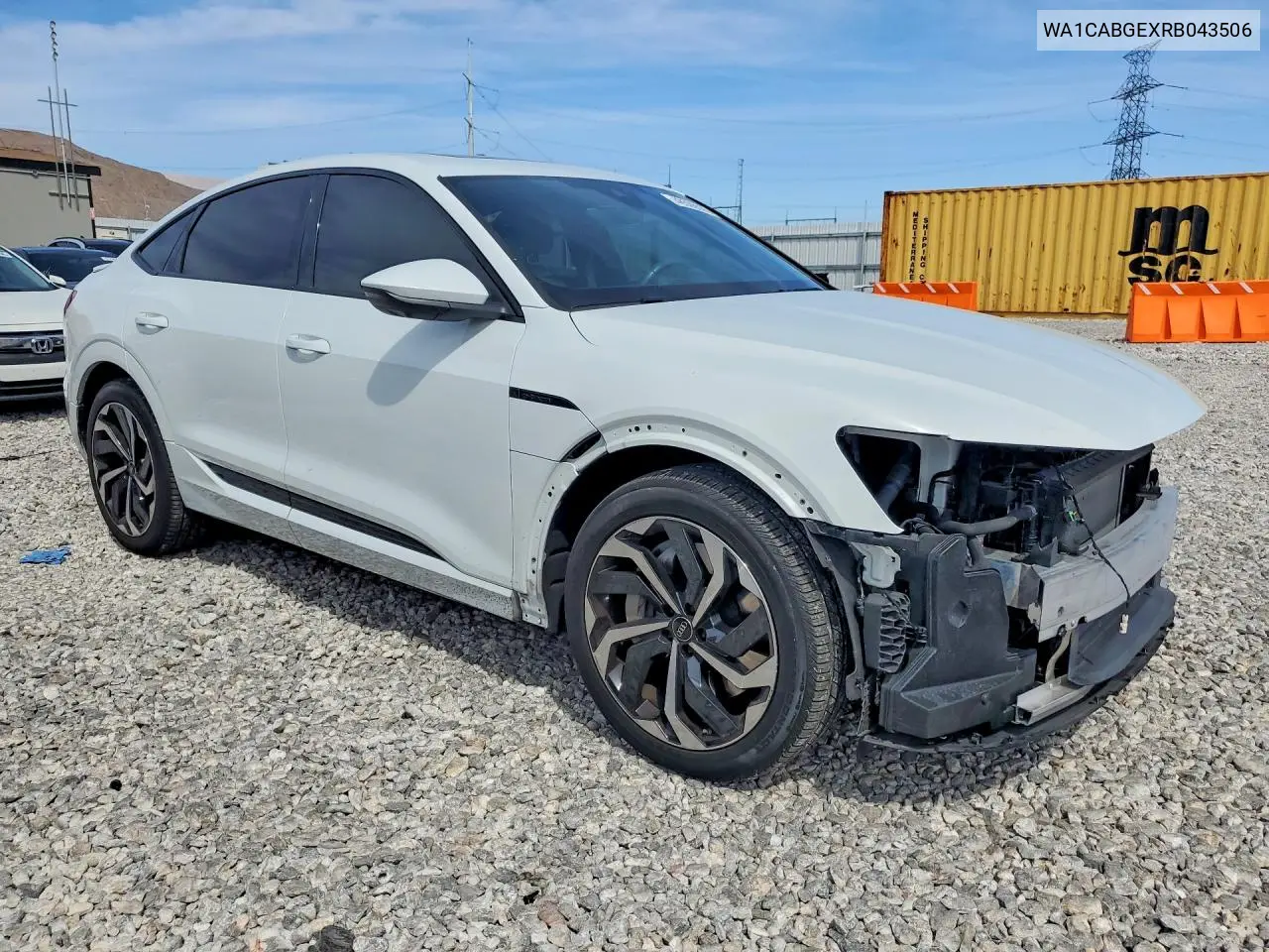 2024 Audi Q8 E-Tron Sportback Premium Plus VIN: WA1CABGEXRB043506 Lot: 48506566