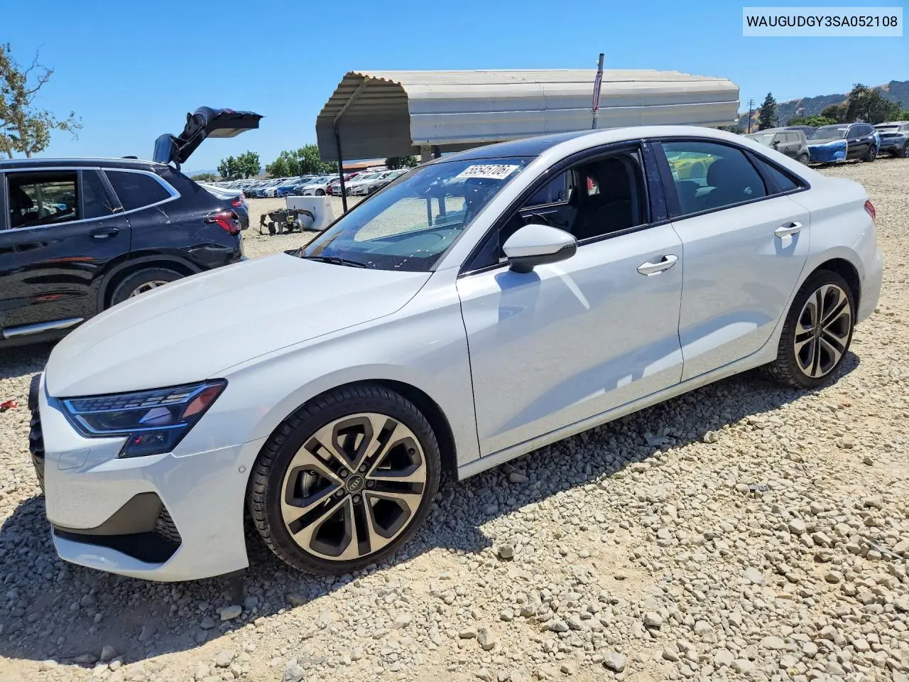 2025 Audi A3 Premium VIN: WAUGUDGY3SA052108 Lot: 56545706
