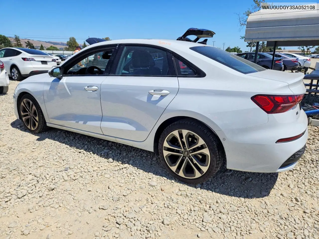 2025 Audi A3 Premium VIN: WAUGUDGY3SA052108 Lot: 56545706