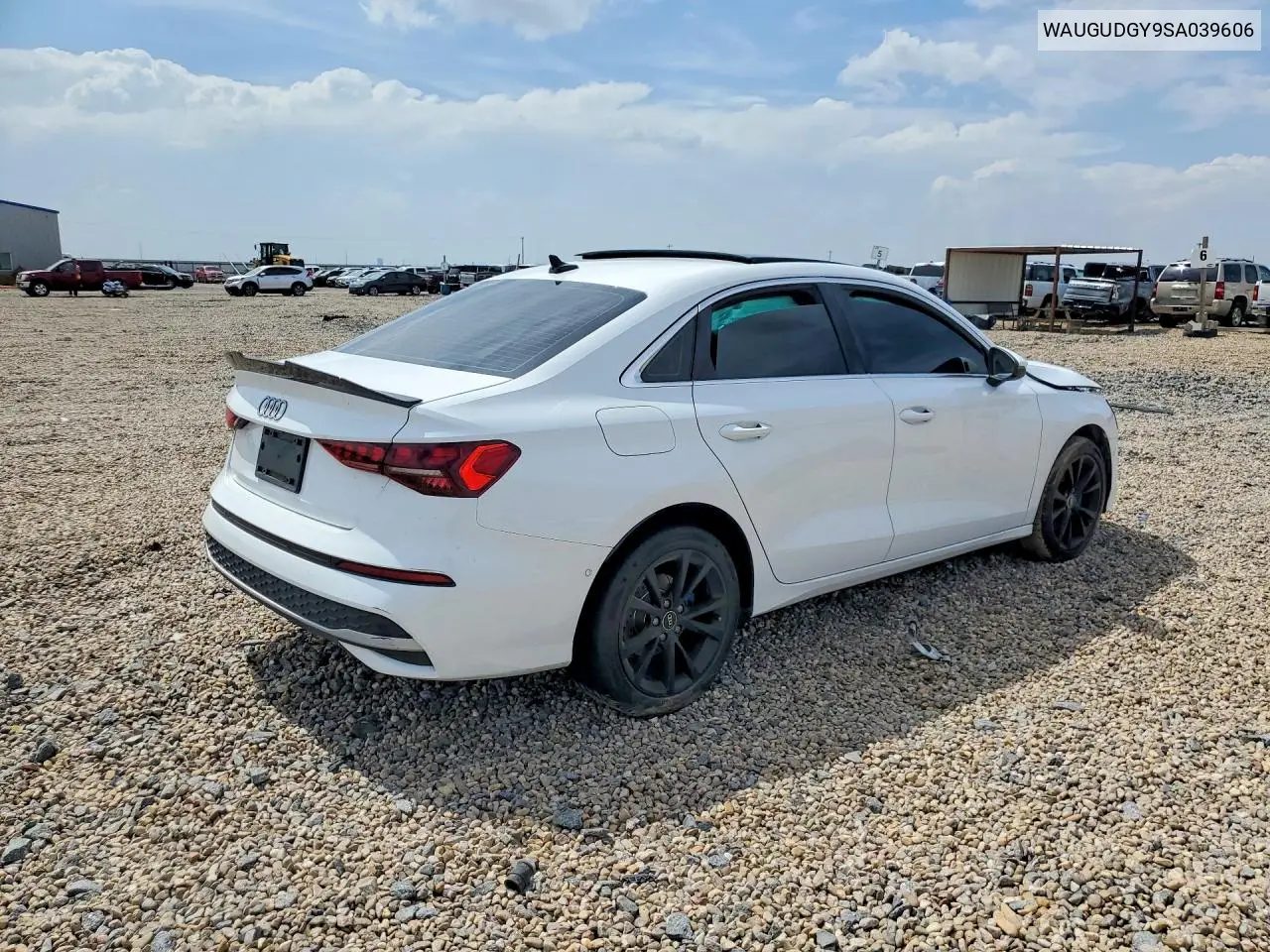 2025 Audi A3 Premium VIN: WAUGUDGY9SA039606 Lot: 59350096