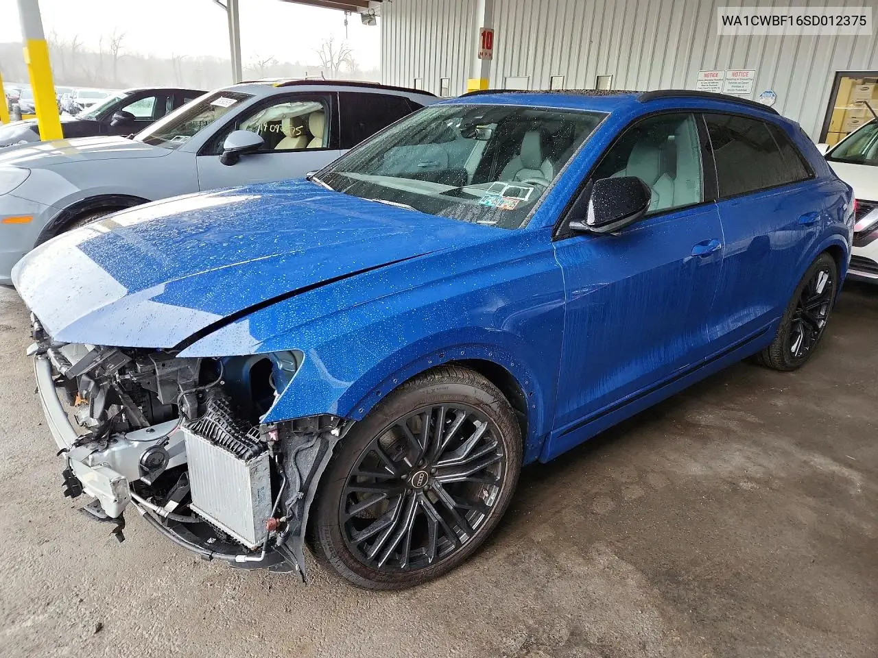 2025 Audi Sq8 Prestige VIN: WA1CWBF16SD012375 Lot: 79355885