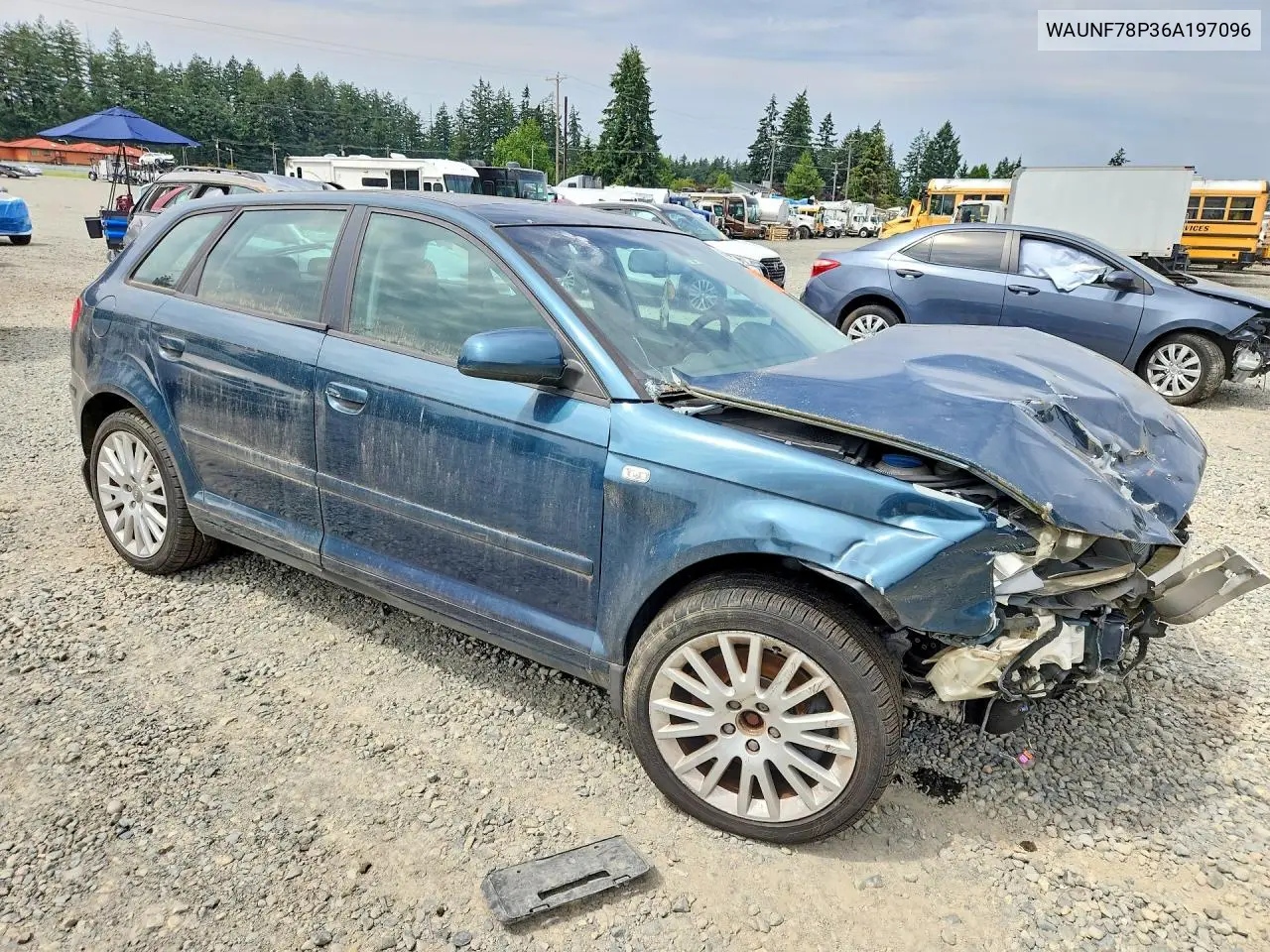 2006 Audi A3 2.0 Premium VIN: WAUNF78P36A197096 Lot: 61501366