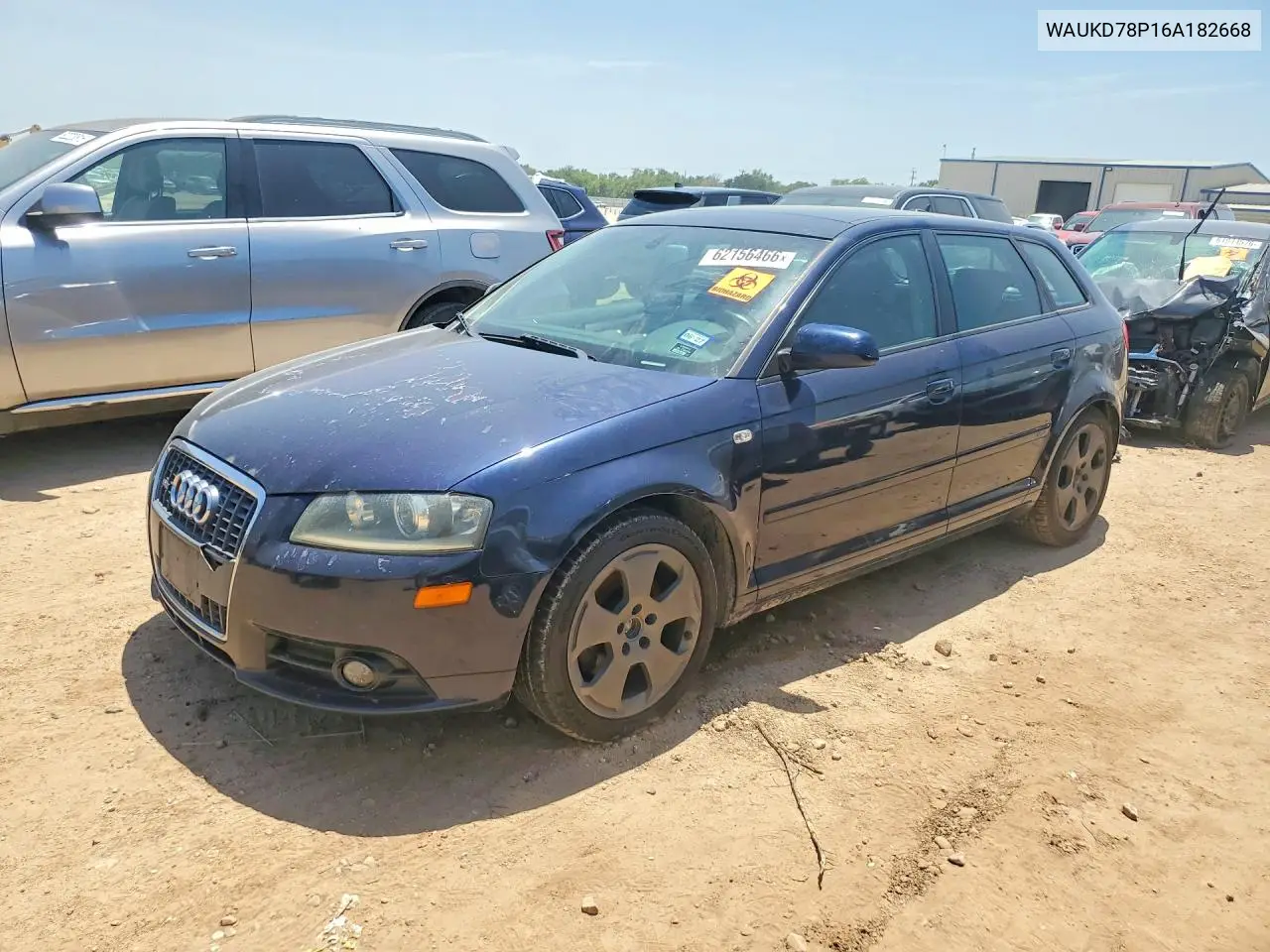 2006 Audi A3 S-Line 3.2 Quattro VIN: WAUKD78P16A182668 Lot: 62156466