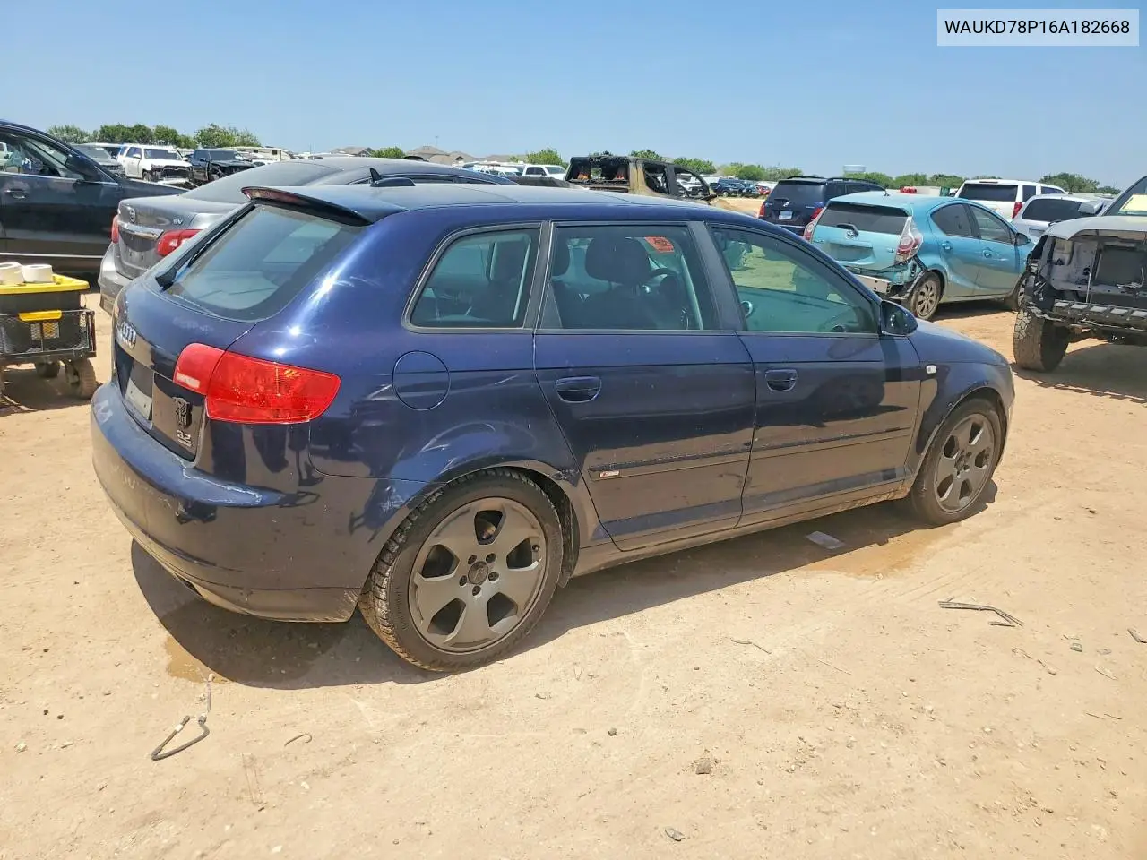2006 Audi A3 S-Line 3.2 Quattro VIN: WAUKD78P16A182668 Lot: 62156466