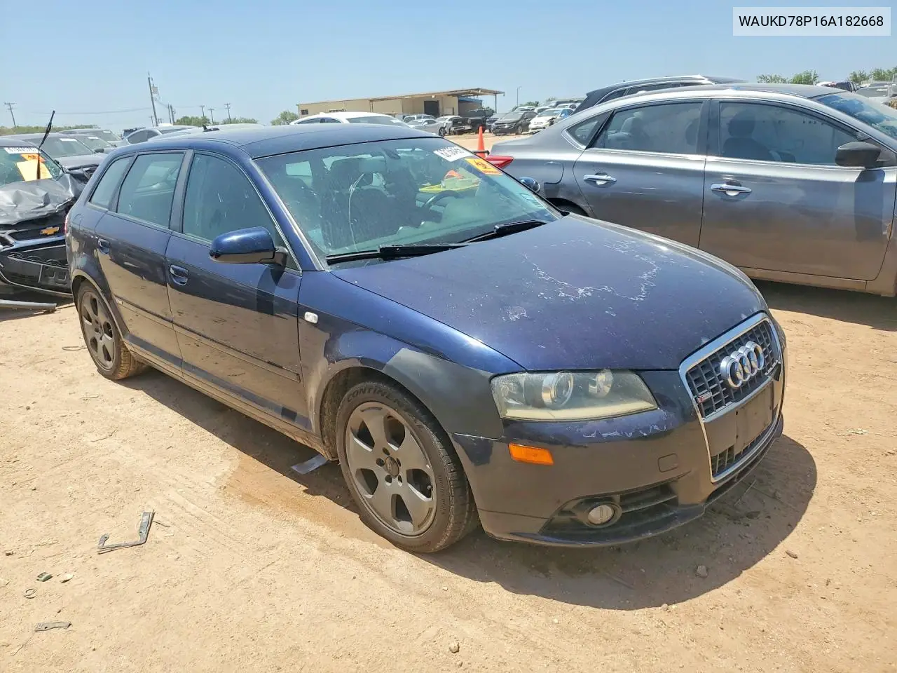 2006 Audi A3 S-Line 3.2 Quattro VIN: WAUKD78P16A182668 Lot: 62156466