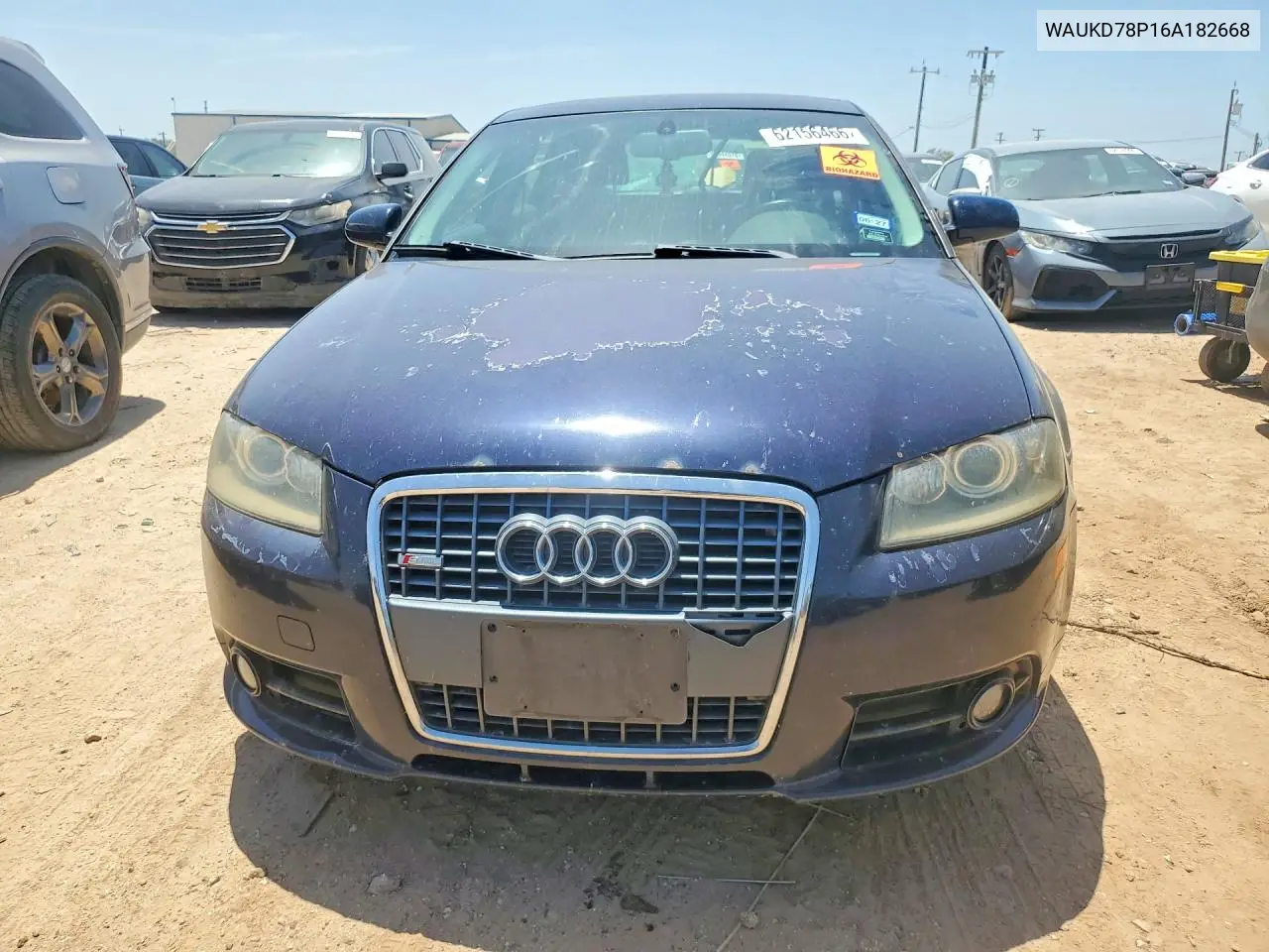 2006 Audi A3 S-Line 3.2 Quattro VIN: WAUKD78P16A182668 Lot: 62156466