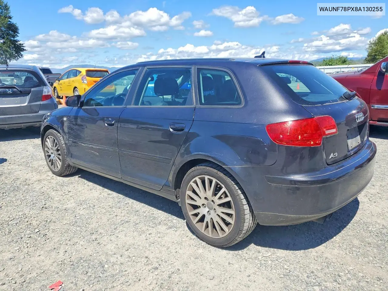 2008 Audi A3 2.0 Premium VIN: WAUNF78PX8A130255 Lot: 56228656