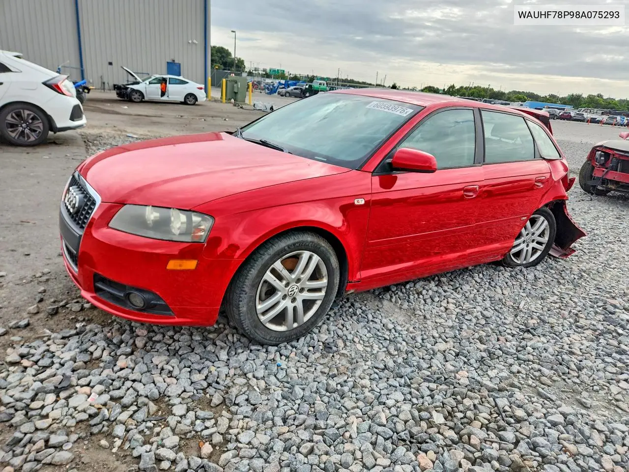 2008 Audi A3 2.0 VIN: WAUHF78P98A075293 Lot: 60593976