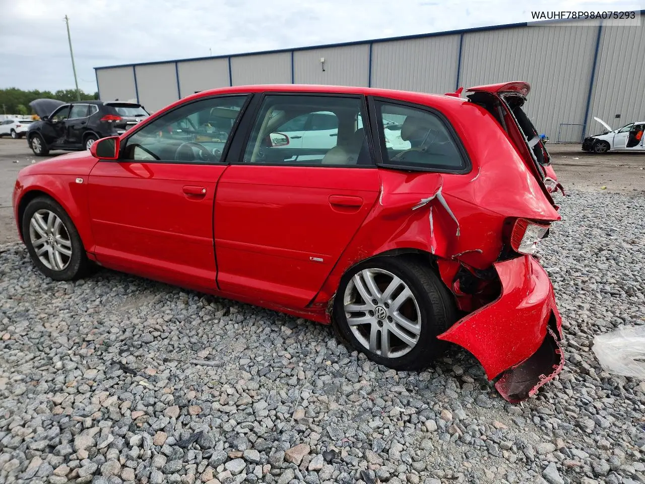 2008 Audi A3 2.0 VIN: WAUHF78P98A075293 Lot: 60593976