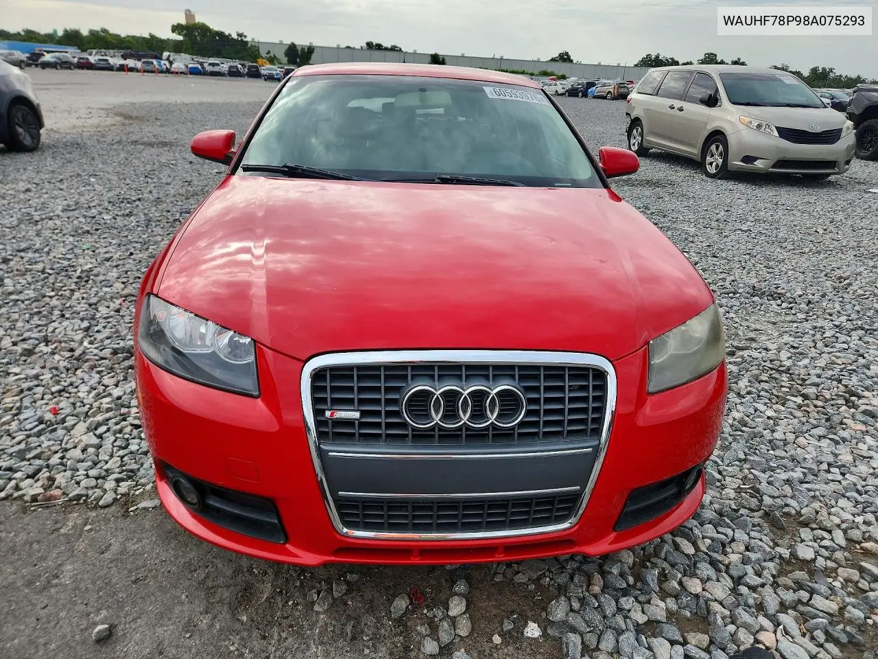 2008 Audi A3 2.0 VIN: WAUHF78P98A075293 Lot: 60593976