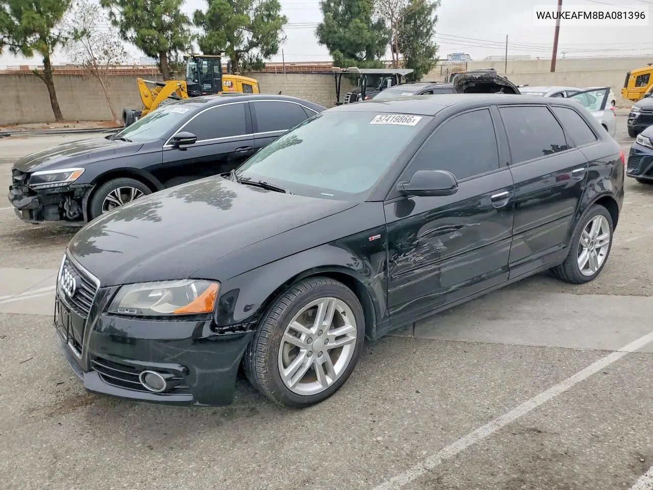 2011 Audi A3 Premium Plus VIN: WAUKEAFM8BA081396 Lot: 57419866