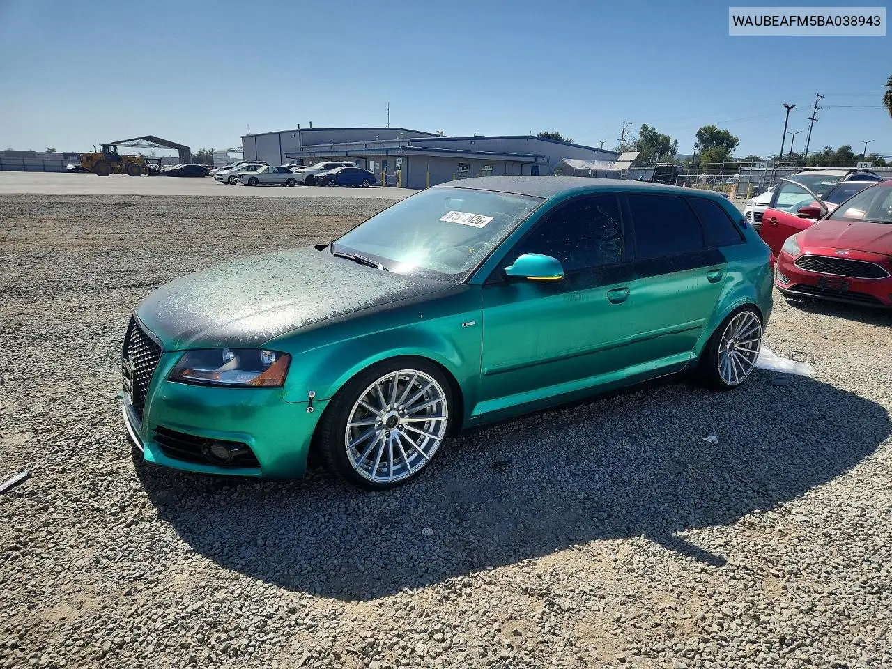 2011 Audi A3 Premium VIN: WAUBEAFM5BA038943 Lot: 61610426