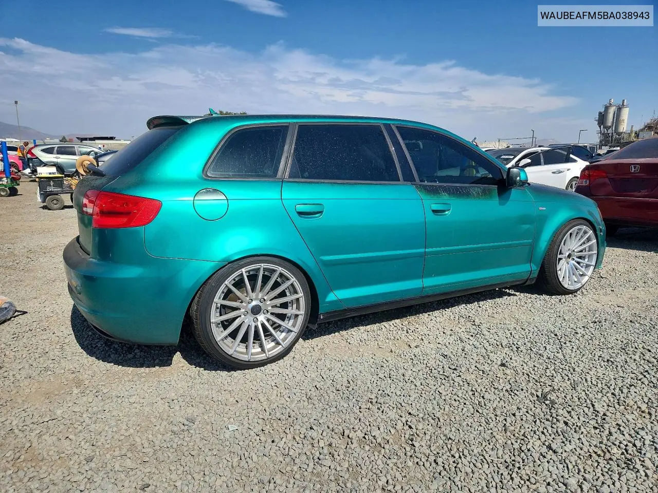 2011 Audi A3 Premium VIN: WAUBEAFM5BA038943 Lot: 61610426