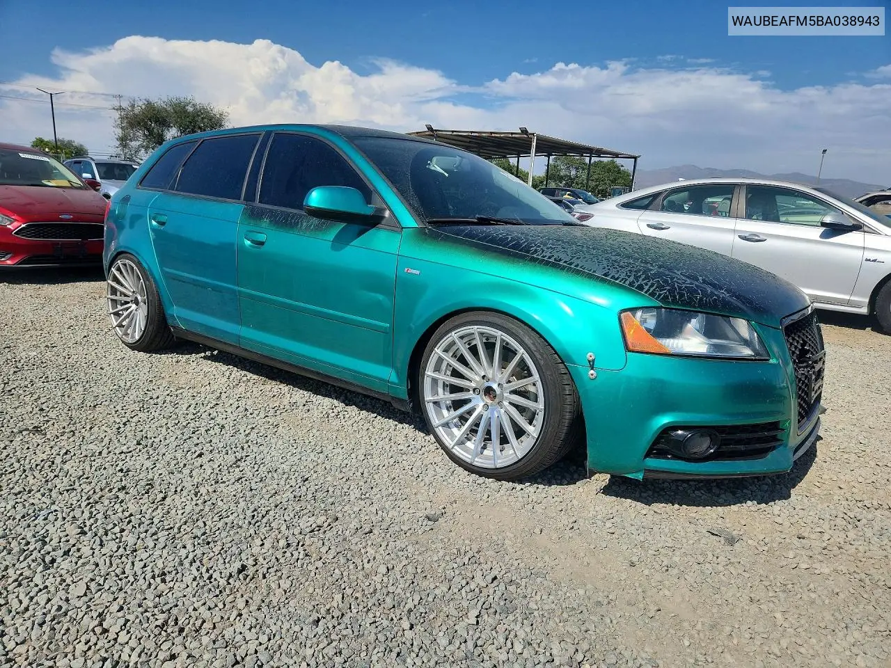 2011 Audi A3 Premium VIN: WAUBEAFM5BA038943 Lot: 61610426