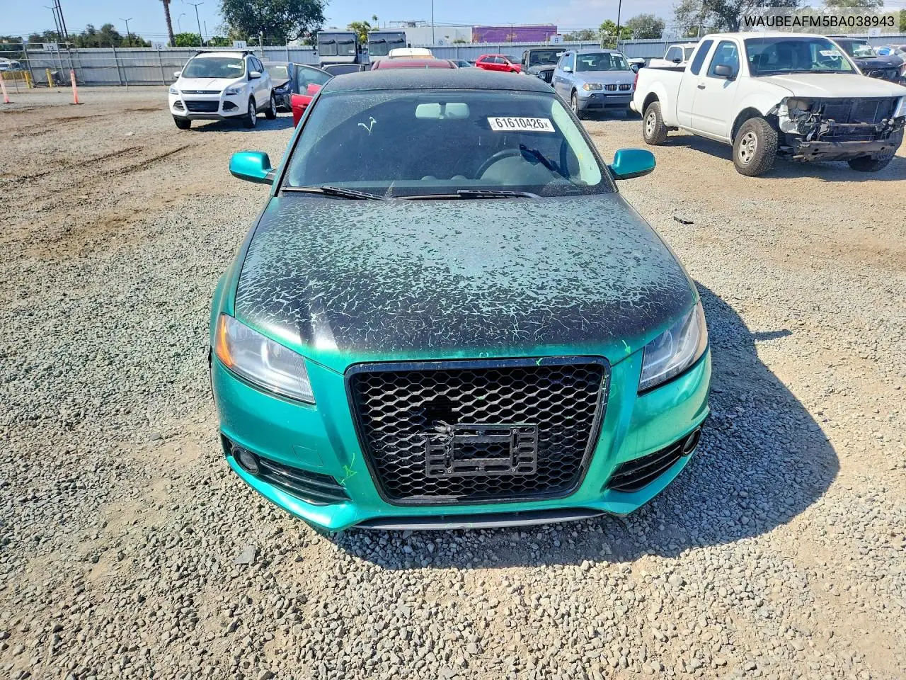 2011 Audi A3 Premium VIN: WAUBEAFM5BA038943 Lot: 61610426