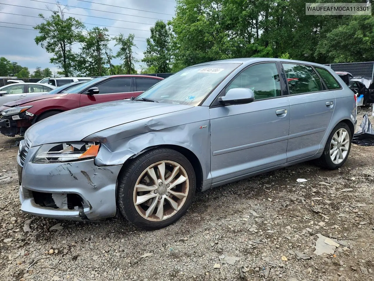 2012 Audi A3 Premium VIN: WAUFEAFM0CA118301 Lot: 59745186