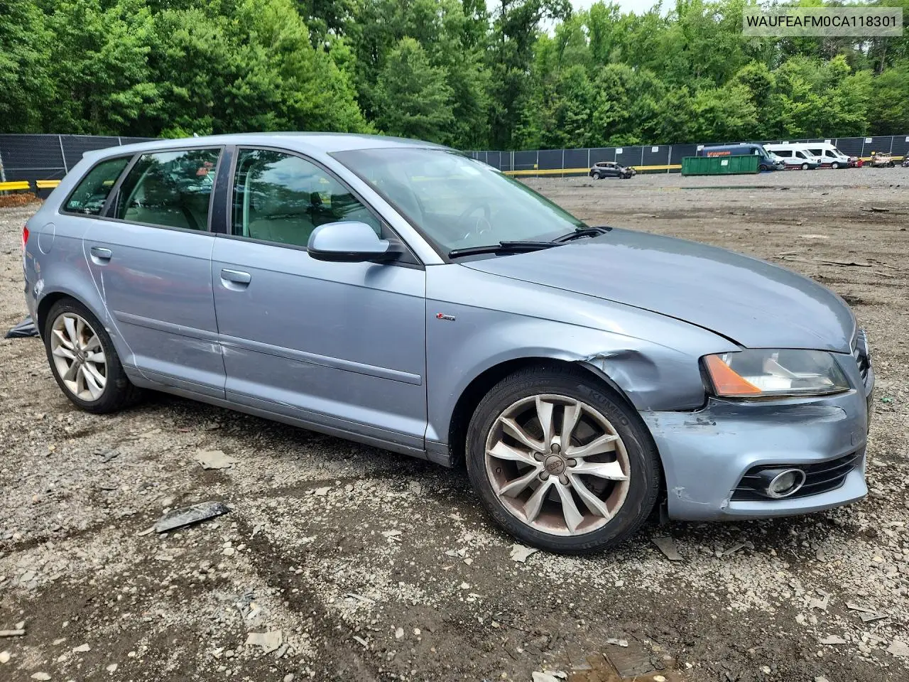 2012 Audi A3 Premium VIN: WAUFEAFM0CA118301 Lot: 59745186