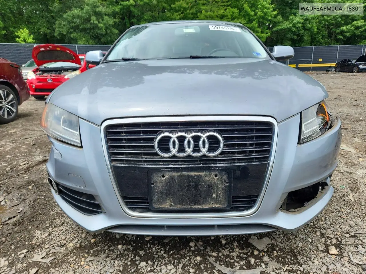 2012 Audi A3 Premium VIN: WAUFEAFM0CA118301 Lot: 59745186