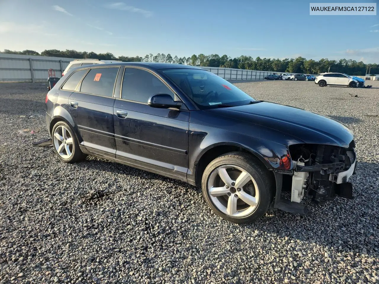 2012 Audi A3 Premium Plus VIN: WAUKEAFM3CA127122 Lot: 60933176