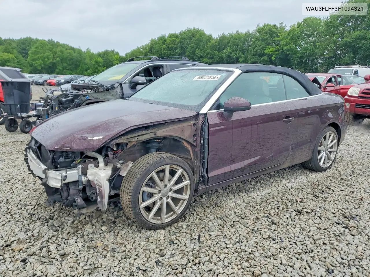 2015 Audi A3 Premium Plus VIN: WAU3FLFF3F1094321 Lot: 58081956