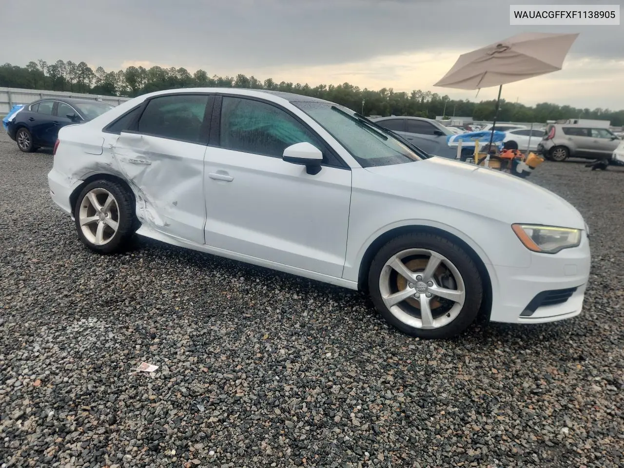 2015 Audi A3 Premium VIN: WAUACGFFXF1138905 Lot: 59179226