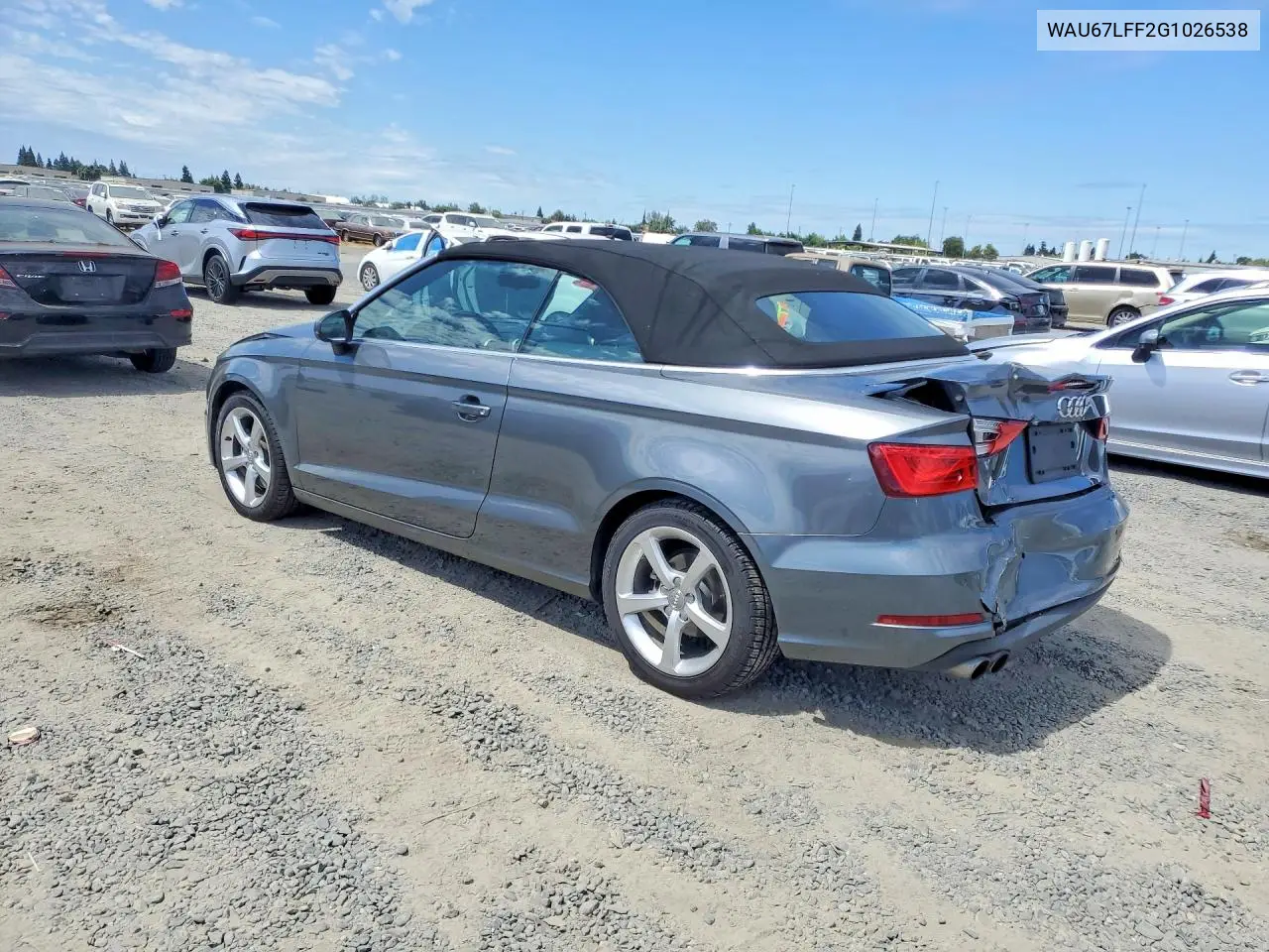 2016 Audi A3 Premium VIN: WAU67LFF2G1026538 Lot: 58841396