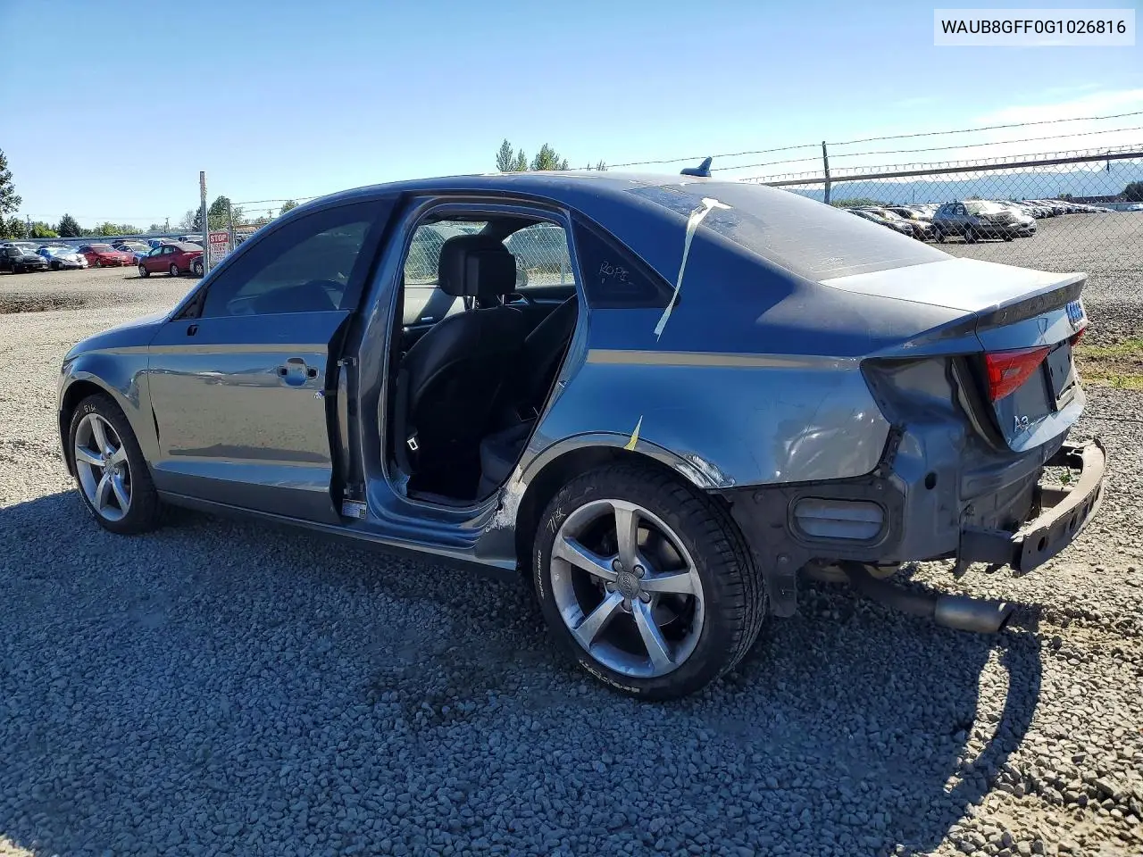 2016 Audi A3 Premium VIN: WAUB8GFF0G1026816 Lot: 59899406