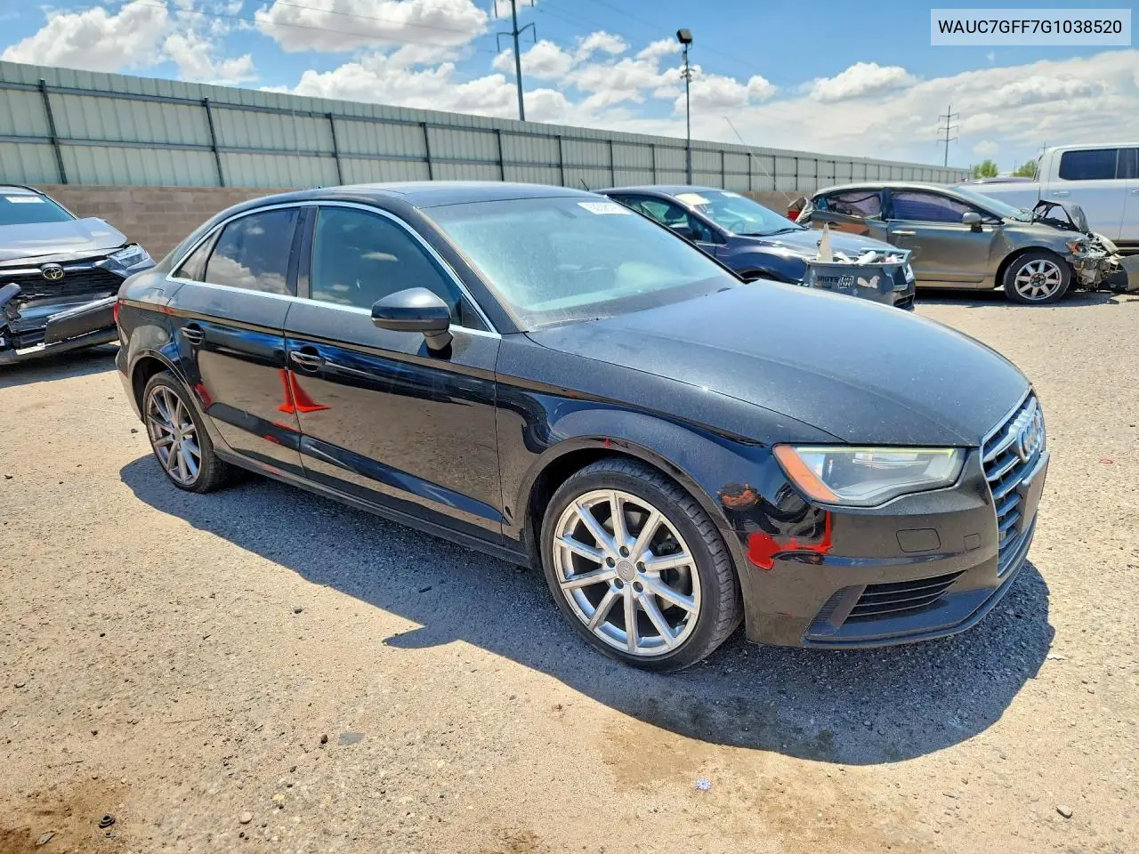 2016 Audi A3 Premium Plus VIN: WAUC7GFF7G1038520 Lot: 60308106