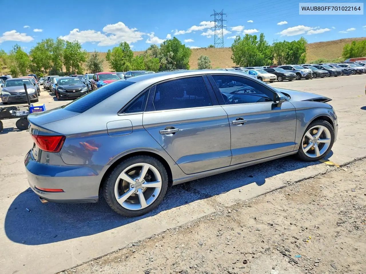 2016 Audi A3 Premium VIN: WAUB8GFF7G1022164 Lot: 60600866