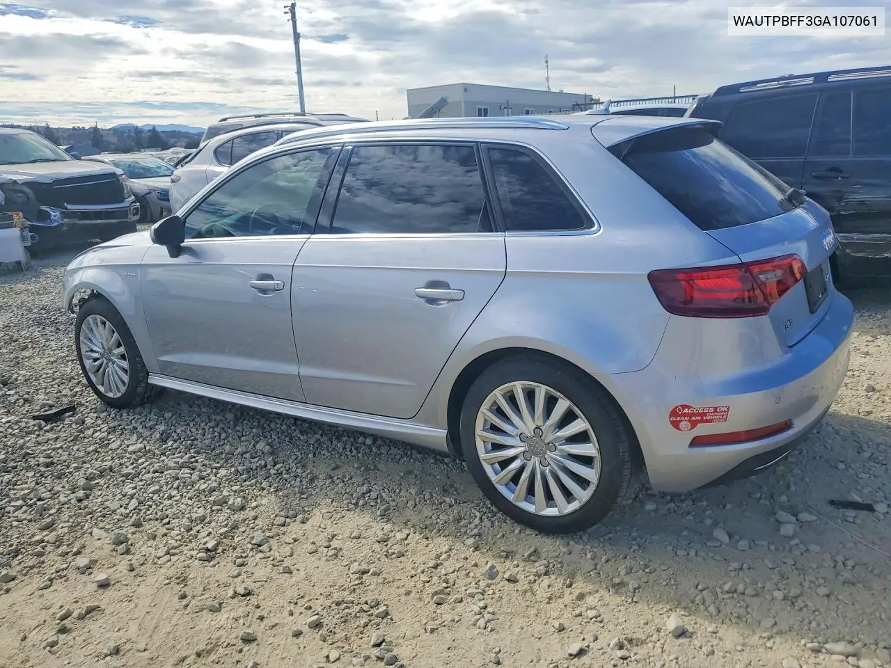 2016 Audi A3 E-Tron Premium Plus VIN: WAUTPBFF3GA107061 Lot: 61937676