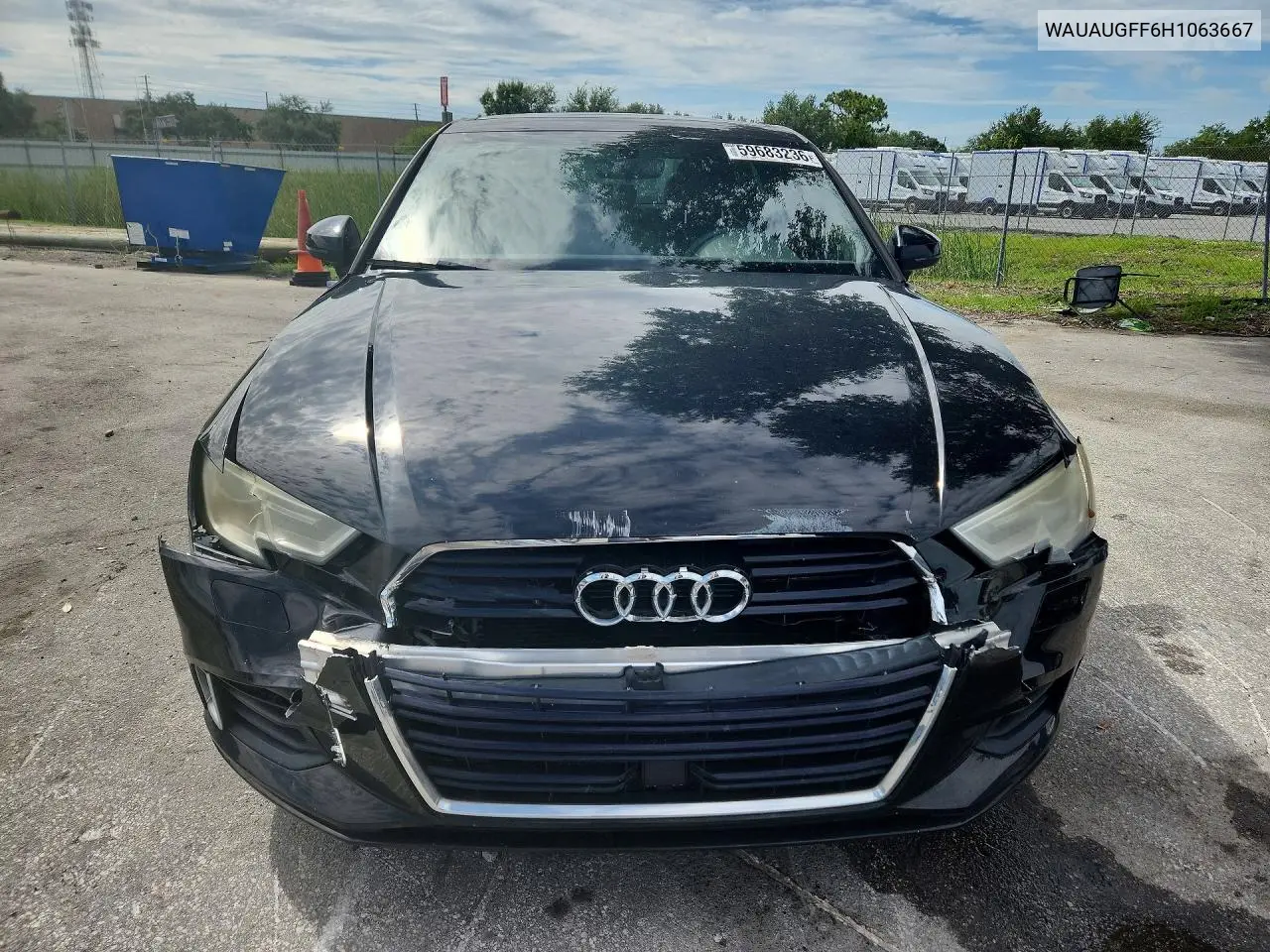 2017 Audi A3 Premium VIN: WAUAUGFF6H1063667 Lot: 59683236