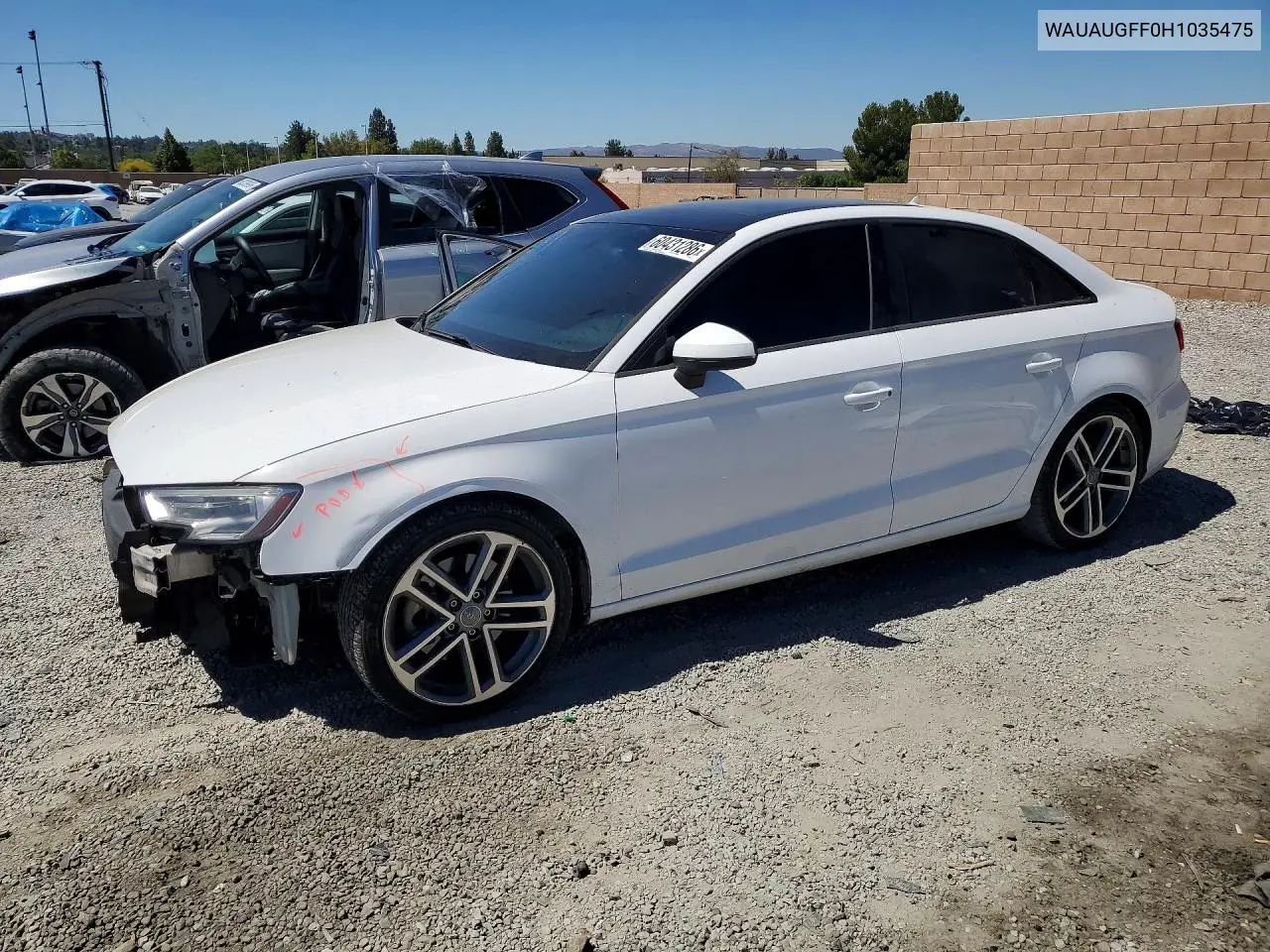 2017 Audi A3 Premium VIN: WAUAUGFF0H1035475 Lot: 60431286
