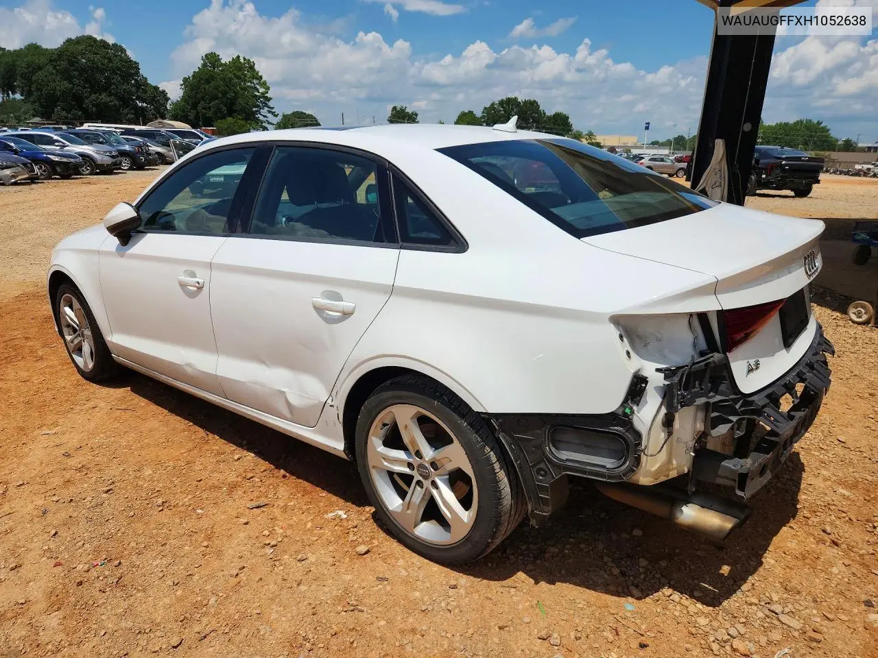 2017 Audi A3 Premium VIN: WAUAUGFFXH1052638 Lot: 60801196