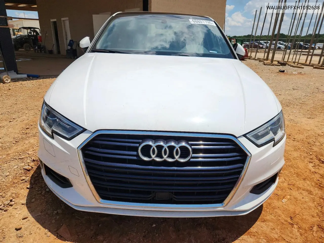 2017 Audi A3 Premium VIN: WAUAUGFFXH1052638 Lot: 60801196