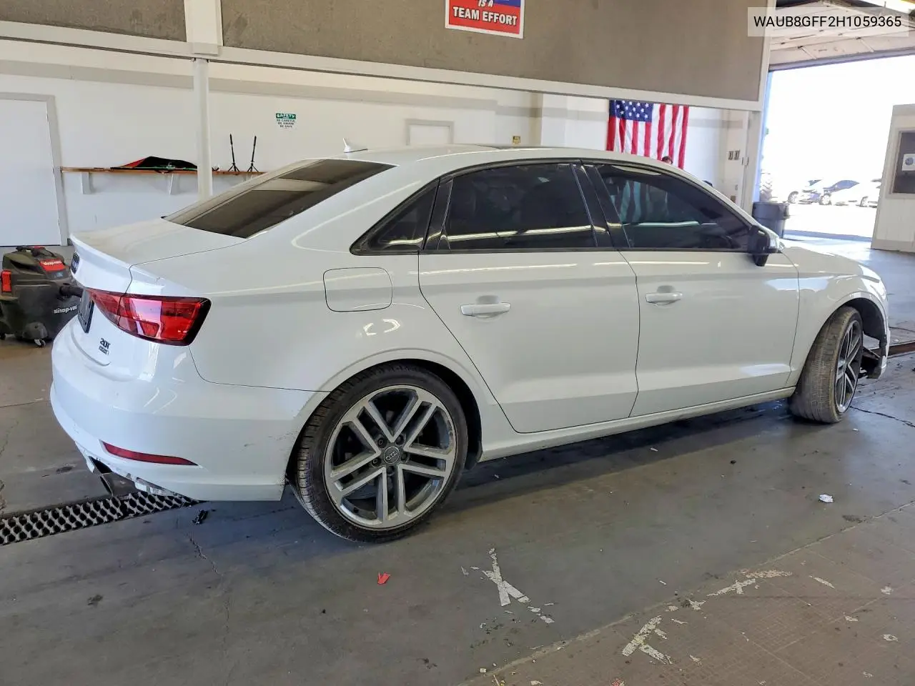 2017 Audi A3 Premium VIN: WAUB8GFF2H1059365 Lot: 60954936
