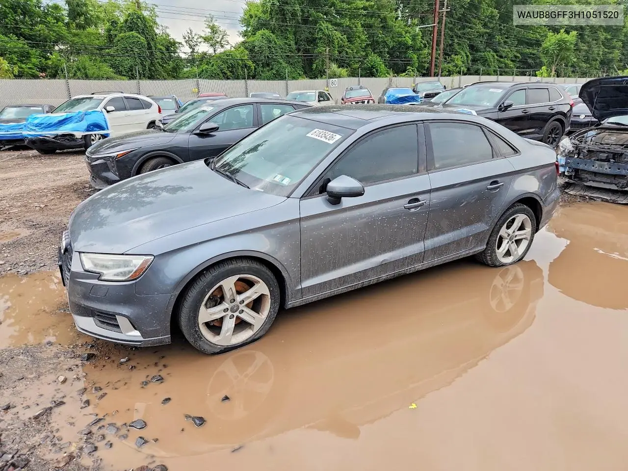 2017 Audi A3 Premium VIN: WAUB8GFF3H1051520 Lot: 61835436