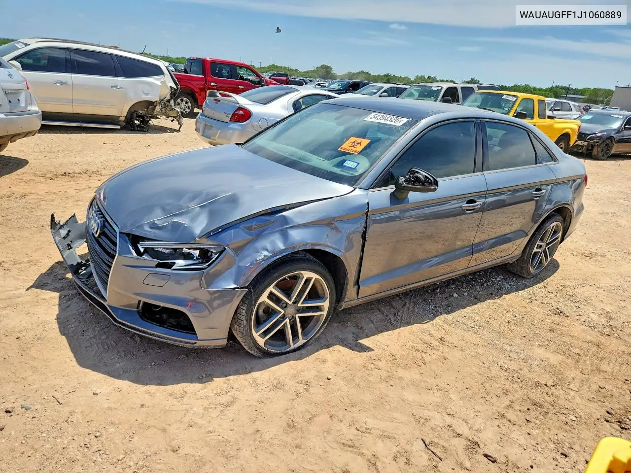 WAUAUGFF1J1060889 2018 Audi A3 Premium