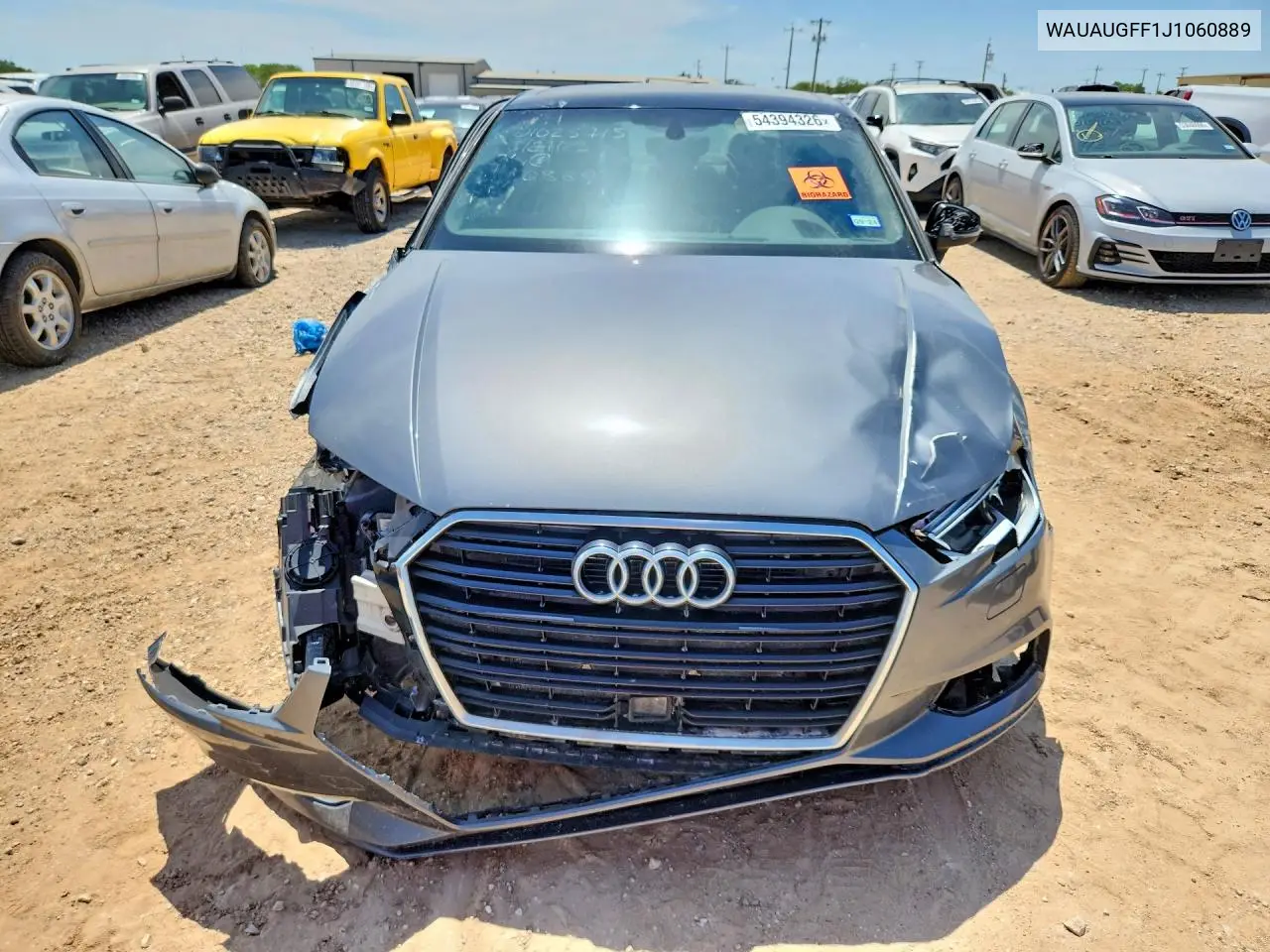 WAUAUGFF1J1060889 2018 Audi A3 Premium