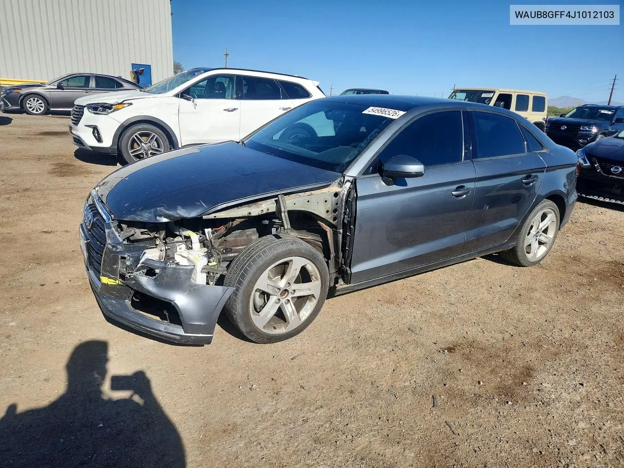 2018 Audi A3 Premium VIN: WAUB8GFF4J1012103 Lot: 54996526