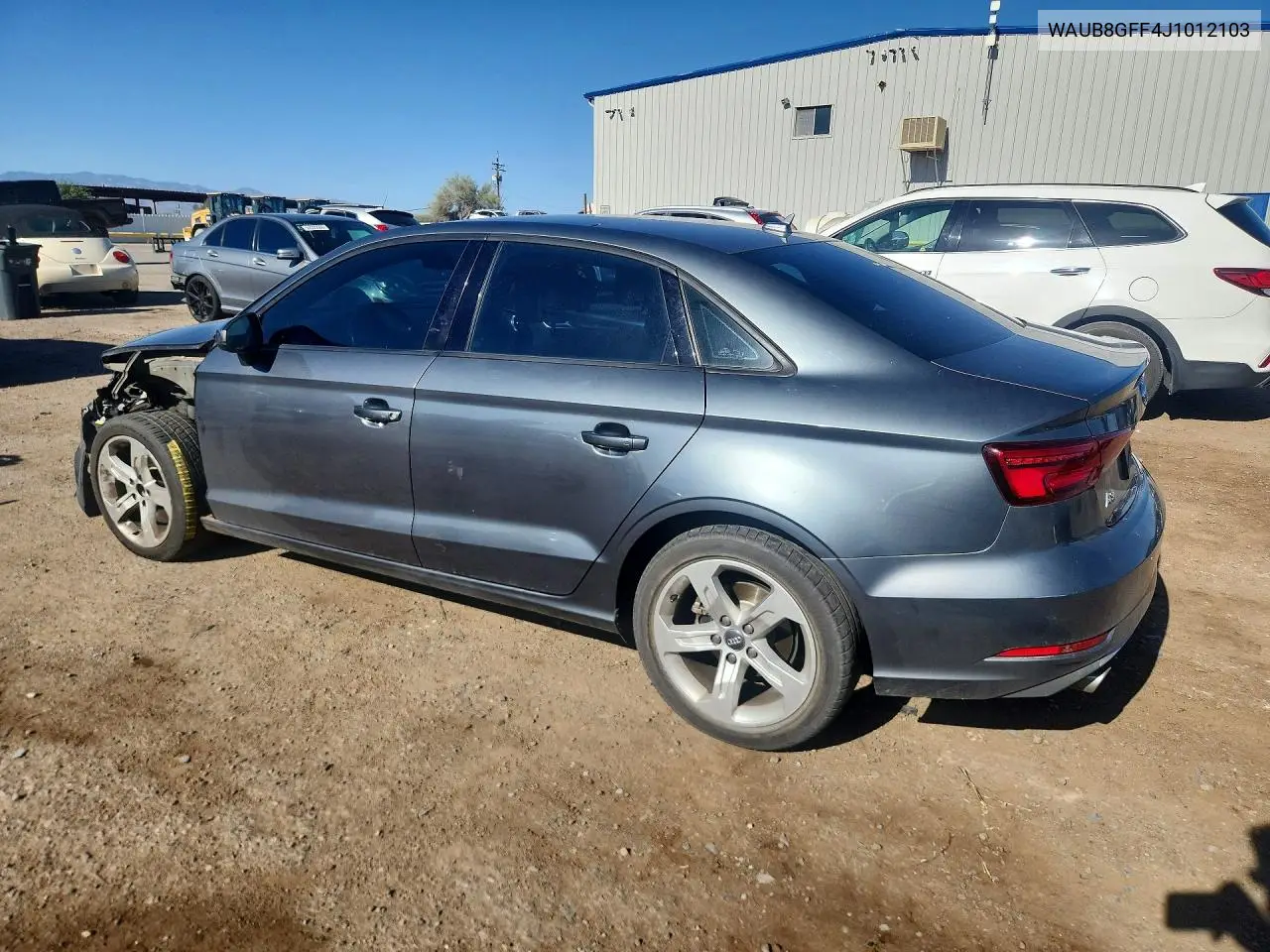 2018 Audi A3 Premium VIN: WAUB8GFF4J1012103 Lot: 54996526