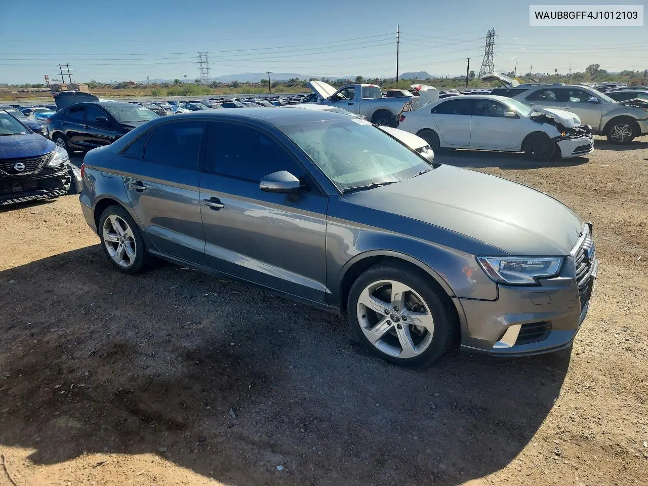 2018 Audi A3 Premium VIN: WAUB8GFF4J1012103 Lot: 54996526