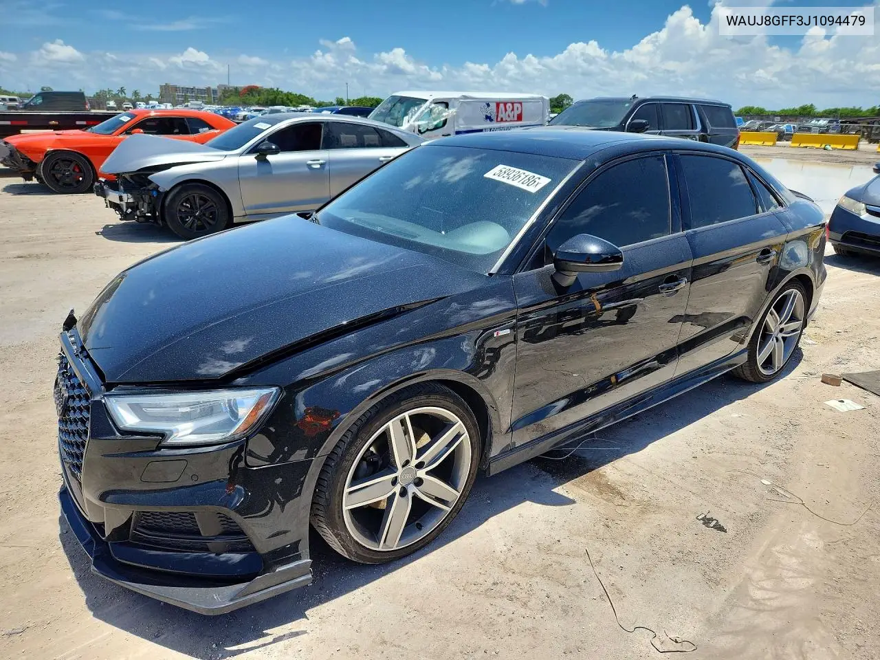 2018 Audi A3 Premium Plus VIN: WAUJ8GFF3J1094479 Lot: 58936186