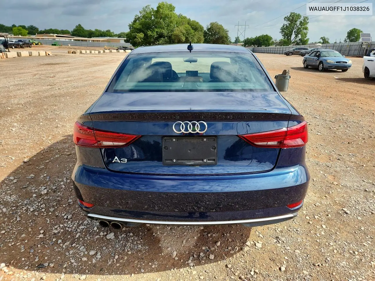 2018 Audi A3 Premium VIN: WAUAUGFF1J1038326 Lot: 58937306