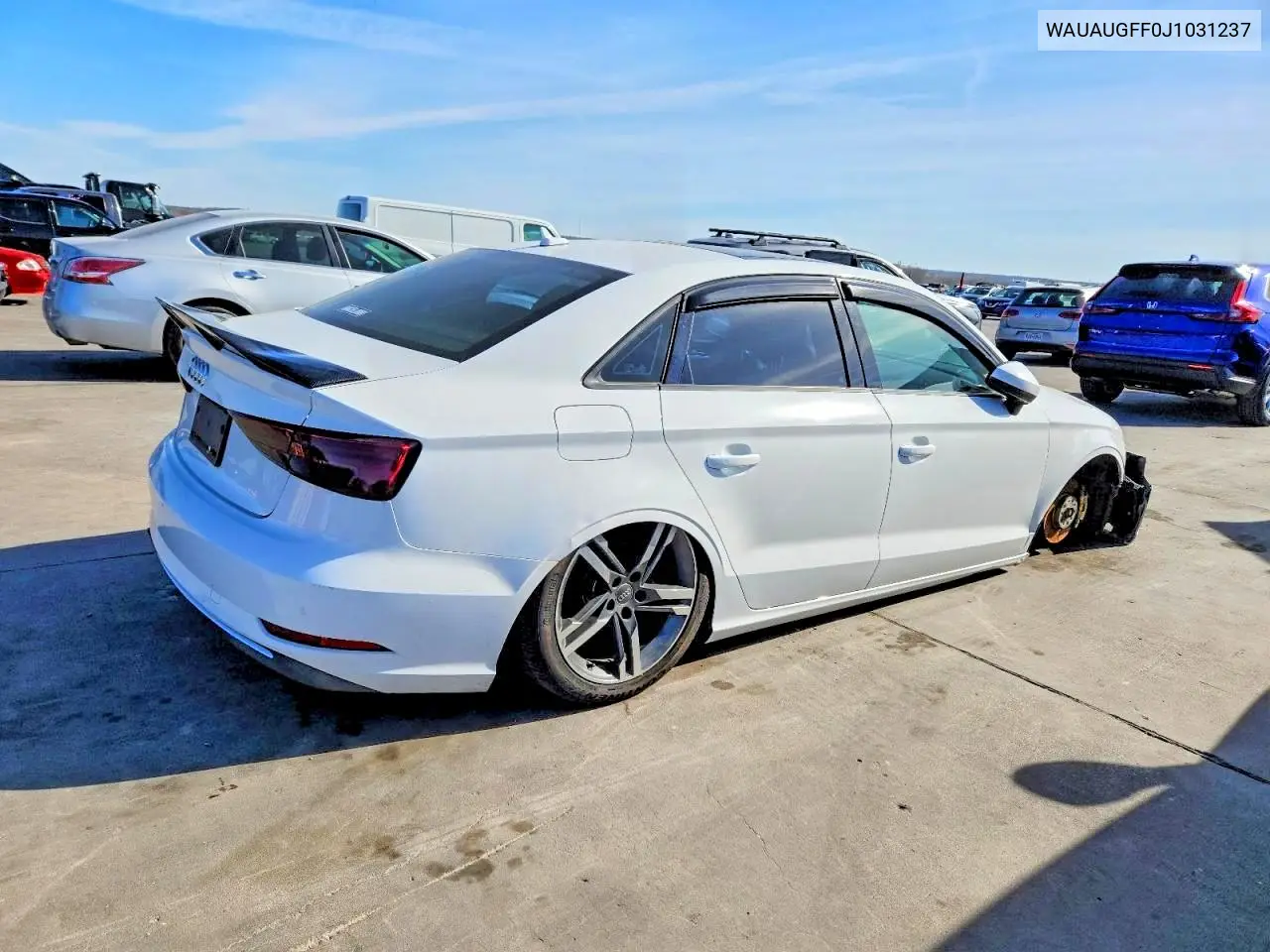 2018 Audi A3 Premium VIN: WAUAUGFF0J1031237 Lot: 59726116
