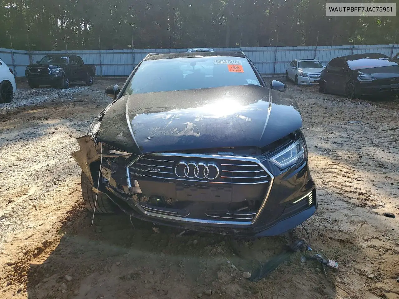 2018 Audi A3 E-Tron Premium Plus VIN: WAUTPBFF7JA075951 Lot: 60127516