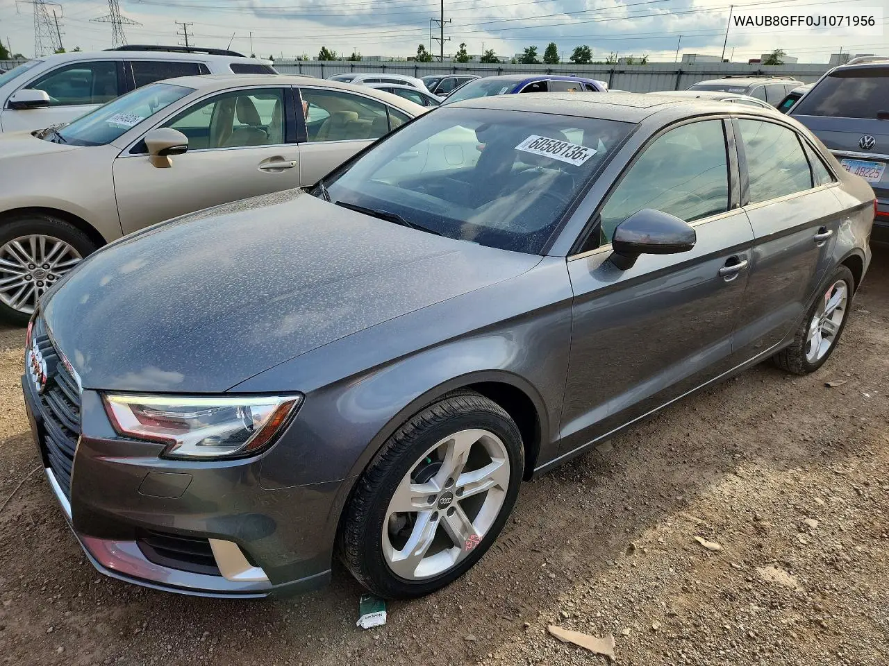 2018 Audi A3 Premium VIN: WAUB8GFF0J1071956 Lot: 60588136