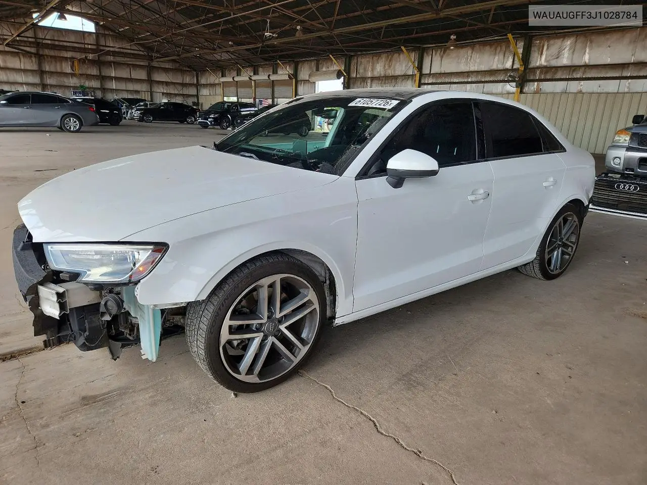 2018 Audi A3 Premium VIN: WAUAUGFF3J1028784 Lot: 61057726