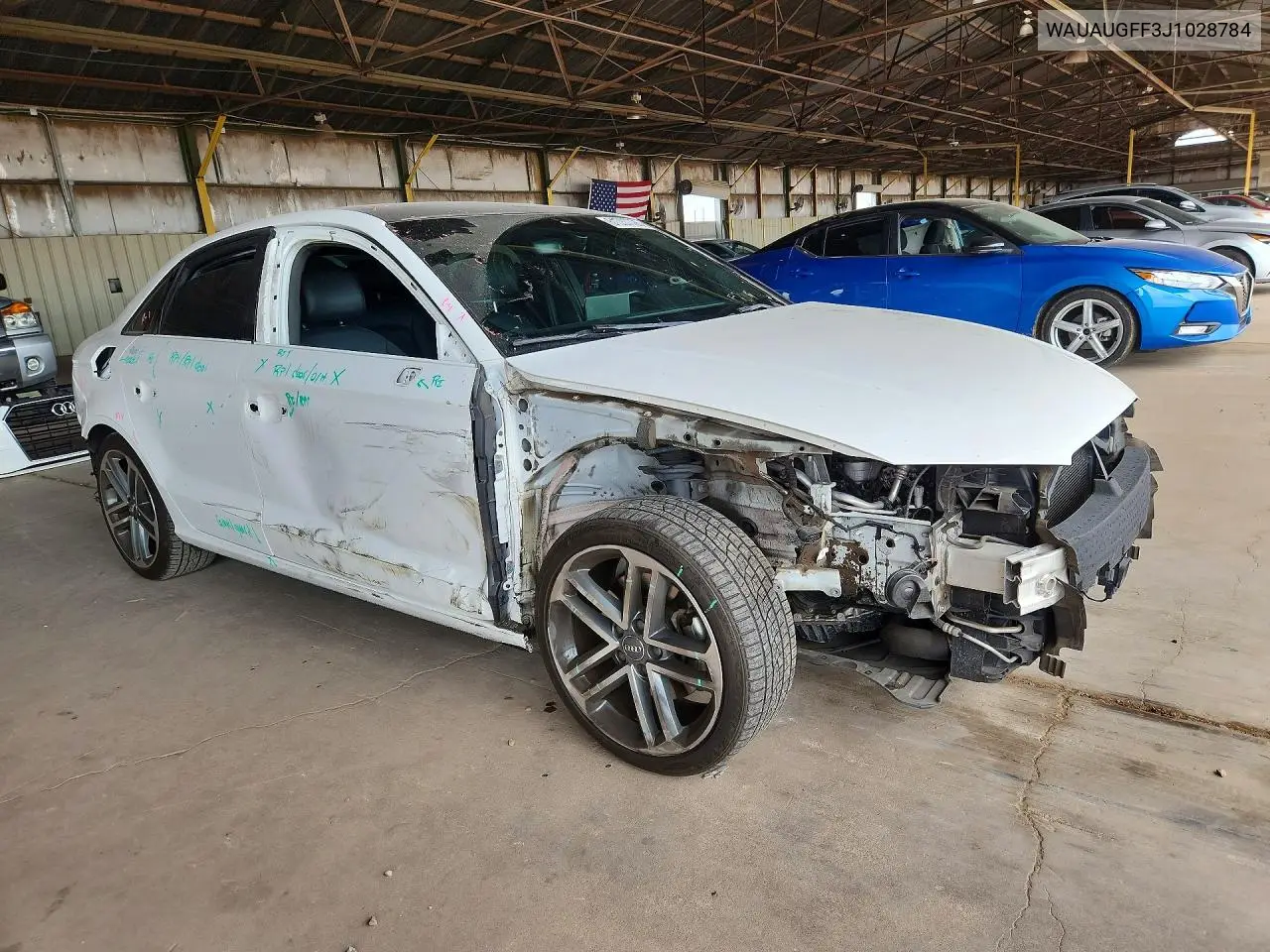 2018 Audi A3 Premium VIN: WAUAUGFF3J1028784 Lot: 61057726