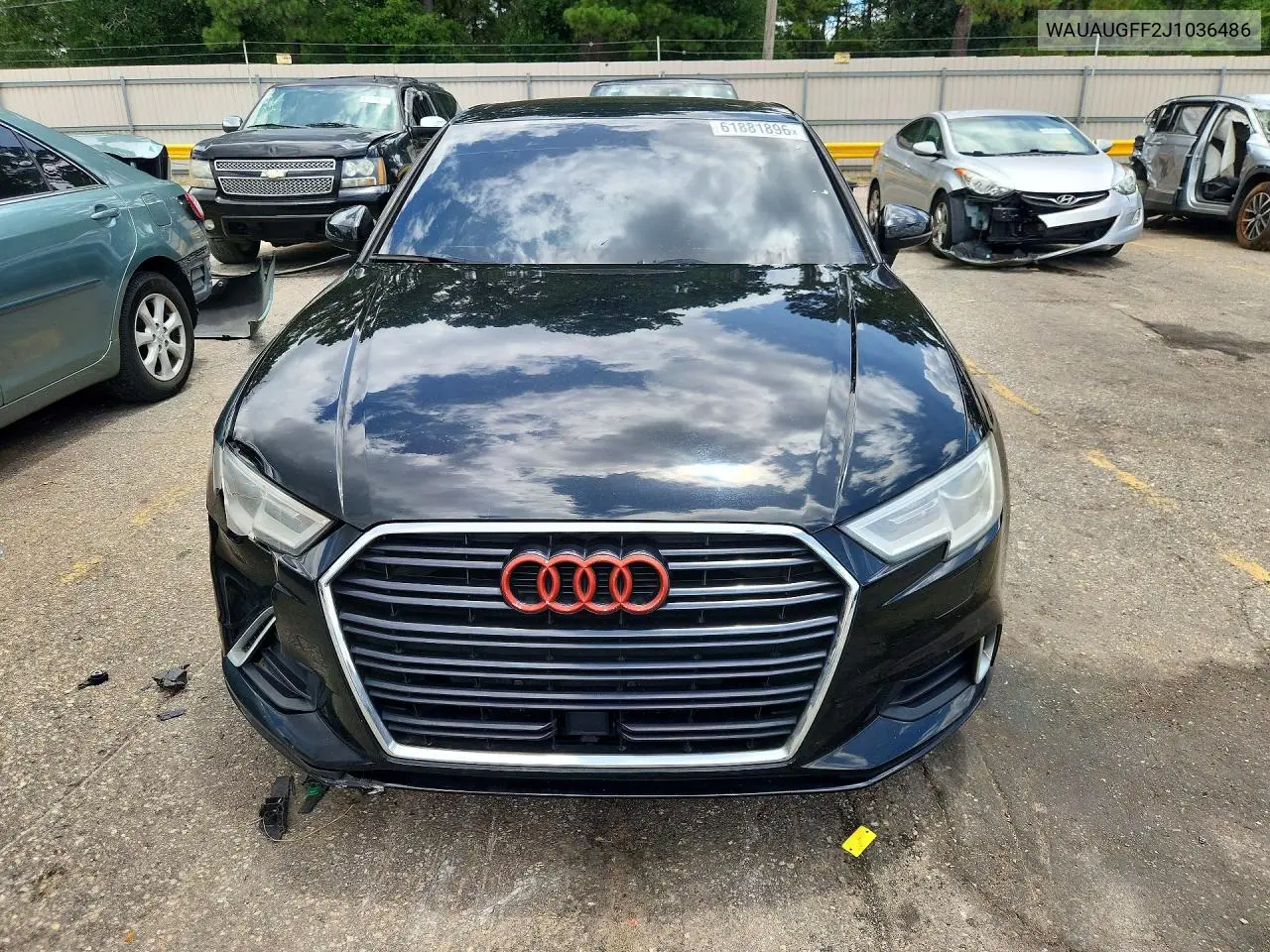 2018 Audi A3 Premium VIN: WAUAUGFF2J1036486 Lot: 61881896