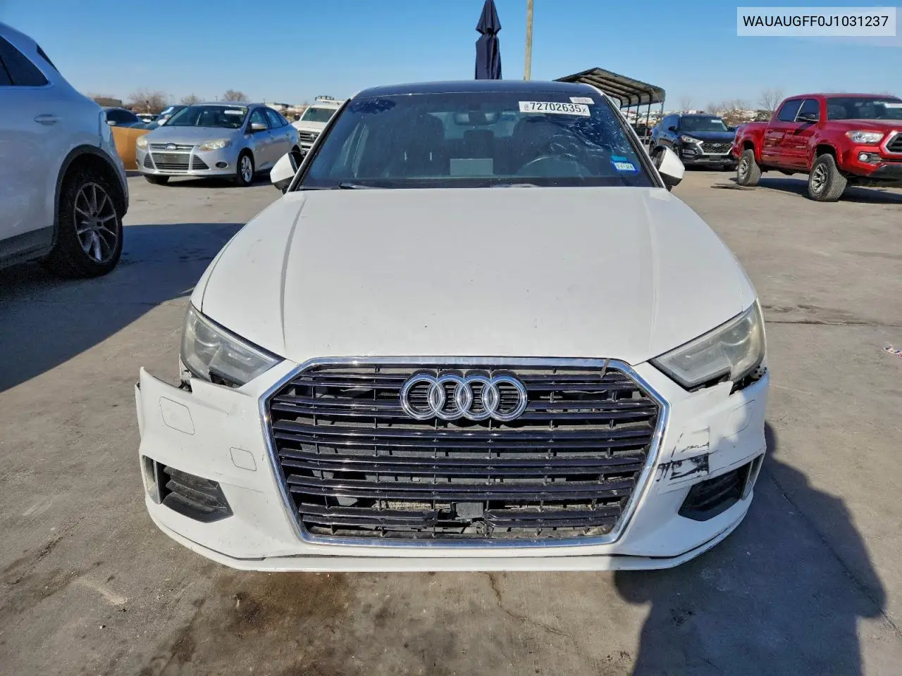 2018 Audi A3 Premium VIN: WAUAUGFF0J1031237 Lot: 72702635